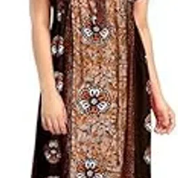 tout ensemle Cotton Printed Women's Nighty - Ankle-Length Maxi Gown, Free Size, Comfortable Night Dress-picture-15