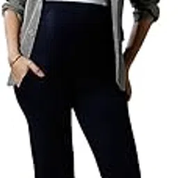 MomToBe Women's Straight Fit Mid Rise Trouser-picture-54