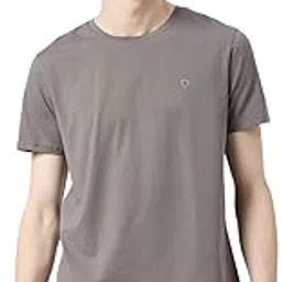 grit life Men's Casual Round Neck Half Sleeve T-Shirt Regular-Fit Cotton Spandex Solid Pattern - PO Tee-picture-27