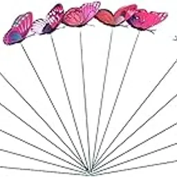 MYADDICTION 24x Butterfly Garden Stakes Housewarming Patio Butterfly Decorations Outdoor Purple Red-image-68