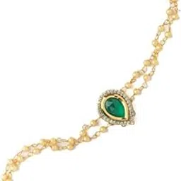 vivinia by vidhi mehra Gold Plated Green Unisex Beaded Rakhi Bracelet-picture-13