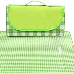 Cozen Picnic Mat Blanket Beach Mat Outdoor Foldable Water-Resistant Portable Mat Used for Yoga Camping Hiking Grass Travelling Picnic Backpack Accessories (Flower) (Check Print)-image-91