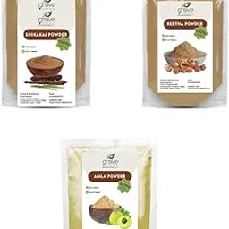 GROVE ESSENCE Reetha, Amla, Shikakai Powder Combo Pack - 300g (100g x 3 Pack) for Hair & Skin Care | 100% Natural and Pure | No Chemicals or Preservatives-picture-17