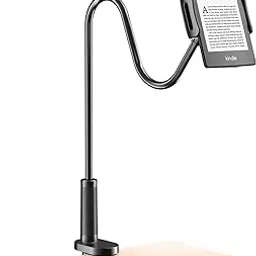 Kefotic Gooseneck Tablet Holder for Kindle Reading in Bed, Hands Free Desk Bedside Lazy Arm Stand for Kindle Accessories, Compatible with iPhone iPad Mini image 1