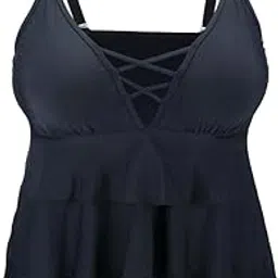 bnf Women Two Piece Tankini Top Briefs Bottom Swimsuit Beachwear Plus Size 2XL-Clothing, Shoes & Accessories - Womens Clothing - Swimwear-picture-11