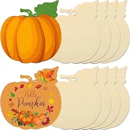 American Elm Wooden Pumpkin Cutouts for DIY Crafts – 10 Pcs | 17.8x17.8 cm Unfinished MDF Pumpkin Shapes for Painting, Autumn Decor, Halloween & Fall Decorations India-image-5
