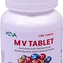 Keva M V Tablet With Multivitamins, Calcium, Zinc & Natural Ginseng for Daily Immunity Strong Bones, and Enhances Energy Level - 100 Tablets-picture-50