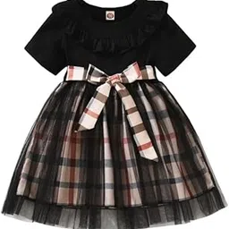 niren enterprise Baby-Girl's Modal Blend A-Line Knee-Length Eagle Frock image 1