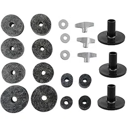 BNF® 21 Pieces Replacement Cymbal Felt Washer Drum Accessories Drum Set Equipment Grey-picture-18