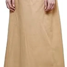 ridhi and sidhi Women's Cotton Plain Readymade Saree Petticoats (Beige)-picture-37