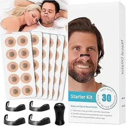 Nose Strips for Breathing, Nasal Strips for Snoring Relief, Snoring Stopper for Men, 30 Count Pack of Nasal Strips for Better Oxygen Intake During Sleep and Exercise-picture-19
