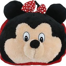 tickles Cartoon Mouse Face Soft fabric Backpack Shoulder School Bag Nursery Picnic Travelling Bag For Kids Boys & Girls (Color: Black & Red Size: 20x17 cm)-picture-5