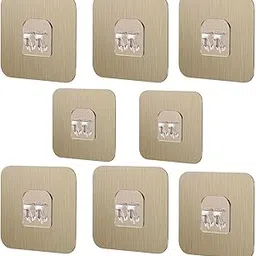 Heavy Duty Magic Adhesive Wall Hooks | Nail-Free V Shape Hooks for Coats, Hats, Towels & Robes | Strong Hold Bathroom Corner Shelf Hanging Solution (8)-image-98