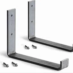 TIMESO Decor Wall Bracket for Shelves and Home Decor, Metal J Angle with Matching Screws - Pack of 2 (6'' x 4'') (2)-picture-26