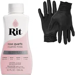 Dye – Rit Liquid Fabric Dye for Crafting, Clothing, and Décor – 8 oz. Bottle – with Artisx Nitrile Gloves Included (Rose Quartz)-picture-48