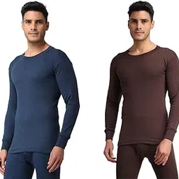 maleno Men's Cotton Blend Full Sleeves R Neck Thermal Top Combo (CMBO_THRML101)-picture-28