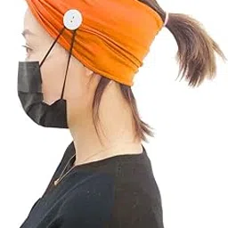 bazpur mart BAZPUR MART® Women Wide Headbands Sports Headband Womens Yoga Athletic Hairband Sweatband Working Out Sports Headband (Yellow)-picture-18