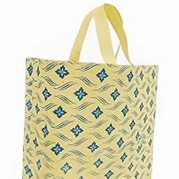 JOURNEY JOY FABRIC Return gift bag Birthday Party Return Gift Bag/Wedding Gift Bag (LARGE -size) CREAM AND BLUE (PACK OF 10)-picture-21