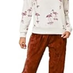 disolve � Women Girls Woolen/Fleece Pyjama Regular Fit Nightwear Stretchable Warm Winter Wear Free Size (28 till 34) Pack of 1-picture-12