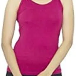lovable Women Girls Solid Pc Lycra Tank Top in Pink Color- Racer Back Stretch-FU-picture-58