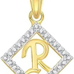 Valentine Gifts Gold Plated 'R' Letter Pendants Alphabet Pendant with Chain for Men,Wo.-image-13