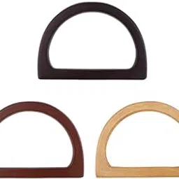 SHOPORA® Solid Wooden Handle Replacement For Diy Bag Handbag Purse Handle Frame Brown | Womens Handbags & Bags | Handbag Accessories-image-2