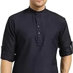 sojanya Men's Cotton Regular Fit Short Kurta-picture-42
