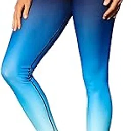 attraco Swimming Pants for Women High Waisted Swim Pants Swim Leggings Swim Tights, Blue Gradient, Medium-picture-22