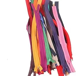 Bhavya Enterprises Invisible Zipper with Knit Tape (Multicolour, 18 Inch) - Pack of 30 zips-picture-54