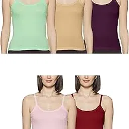 rupa softline Women's Cotton Solid Regular Fit Camisole (201-5P_Multicoloured S)-picture-17