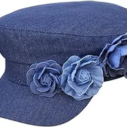 jazzy pearls Newsboy Cap Flat Hat Spring Summer Painter Hat Fashion Classic Chauffeur Hat Dark Blue|Clothing, Shoes & Accessories | Womens Accessories | Hats-picture-31