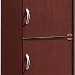 CASPIAN 2 Door Shoe Rack Cum Cabinet (Walnut Brown) | Engineered Wood Pre Assembled Furniture | Storage Organizer for Indoor/Outdoor Use | 3 Shelves, Door Lock & Drawer | Wooden Shoe Racks for Home-picture-21