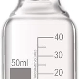 PUSHPA Borosilicate Glass Narrow Mouth Reagent Bottle with Screw Cap 50ml Pack of 1 - Durable, thermal shock resistant, and leak-proof. Ideal for secure storage laboratory chemicals and samples-picture-10