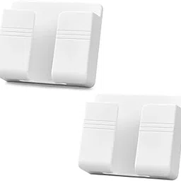 Wall Mount Mobile Stand, Multipurpose, No Drill Required, Multipurpose Wall Mount Mobile Holder - Pack of 2 - White-picture-17