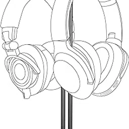 GEEKRIA Aluminum Alloy Dual Headphones Stand for Over-Ear Headphones, Gaming Headset Holder, Desk Display Hanger with Solid Heavy Base Compatible with Beats, Bose, Sony, AKG, ATH (Black)-picture-16