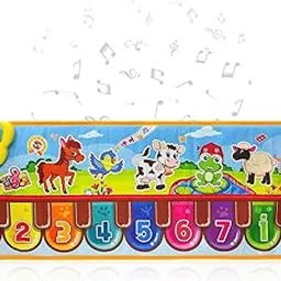 NHR Musical Piano Mat with 10 Music Modes & 6 Animal Sounds Baby Playing Mat for Kids Musical Keyboard Mat Non-Toxic Early Learning Educational Toy for Babies | Piano Mat for Kids-image-85