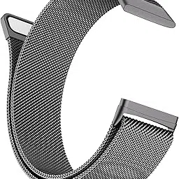 Tobfit Watch Strap Compatible with Fitbit Versa 3/4(Machine Not Included), Stainless Steel Chain Strap with Magnetic Buckle Compatible for Men & Women (S, Gun’s Color)-picture-37