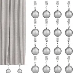 BOXOB 16pcs Outdoor Curtain Weights, Metal Resin Windproof Waterproof All Weather Drapery Weights Ball Heavy Outdoor Secure Your Drapery Anchors Clip for Tablecloth Cover Flag Shower Liner-picture-23