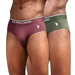 u.s. polo assn. Mens EB004 Anti Microbial Cotton Stretch Essential Underwear Brief -Pack of 2-picture-40