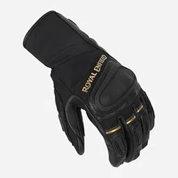 Royal Enfield X Rev'It Mens Darcha Black Riding Gloves | Leather & PWR Sheild for Abrasion Resistance| Hydratex Weather Protection| TPR Palm Slider| Touchscreen Friendly(Size: 2XL)-Black-image-29
