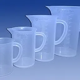 Widely Pure Measuring Jug 2000ml, 1000ml, 500ml, 250ml, with Handle Plastic Transparent Combo Pack-picture-67