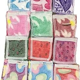 JAI GANGA Women’s Cotton Floral Handkerchiefs with Zip Pocket Pack of 12 | Soft & Reusable Hanky | (25 x 25) Cm Multicolor-image-5
