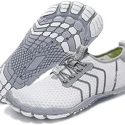 racqua Surf Shoes Quick Dry Barefoot Water Aqua Sport Beach Swim Pool Hiking Diving Walking for Men Women White 7-picture-50