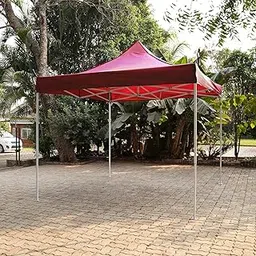 Niland Canopy Tent - Ultimate Outdoor Canopy Tent Multi-Purpose Gazebo for Balcony, Terrace, and Garden - Weather-Resistant Outdoor Shed for Balcony and Terrace 10 FT *10 FT (Red)-image-0