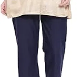 Straight Regular Fit Stylish Solid Cotton Embroidered Lace Palazzo or Bottoms for Women's and Girls-image-18