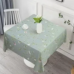 Vonabem 100% Waterproof Square PVC Tablecloth, Vinyl Table Cloth Cover Oil Proof Spill Proof Wipeable Table Cloths for Indoor and Outdoor Use(Green,54X54IN)-picture-48
