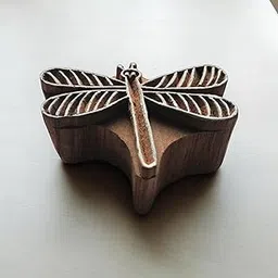 Hand-Carved Printing Block Stamp Traditional Indian Craft for Fabric & Paper Printing (Brown 19)-picture-45