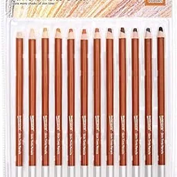worison 12pc Professional Soft Pastel Pencils Wood Skin Tints Set-picture-32