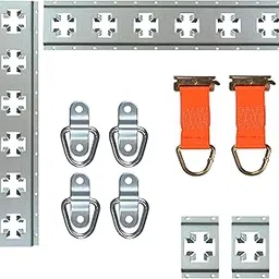 CargoSmart X-Track Trailer Essentials Kit (10pc) – Includes 24” X-Track Rails, X-Track Singles, Light Duty Bolt-On D-Rings and Rope Rings - Organize and Store Cargo and Tools-image-70