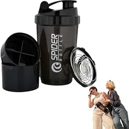 Drumstone 𝟏𝟓-𝐘𝐞𝐚𝐫𝐬 𝐖𝐚𝐫𝐫𝐚𝐧𝐭𝐲 Gym Protein Shaker Bottle 500ml – Leakproof Gym Sipper with 2 Storage Containers for Protein, Pre-Workout & BCAAs – Gift for Gym Lovers & Fitness Enthusiasts-picture-32